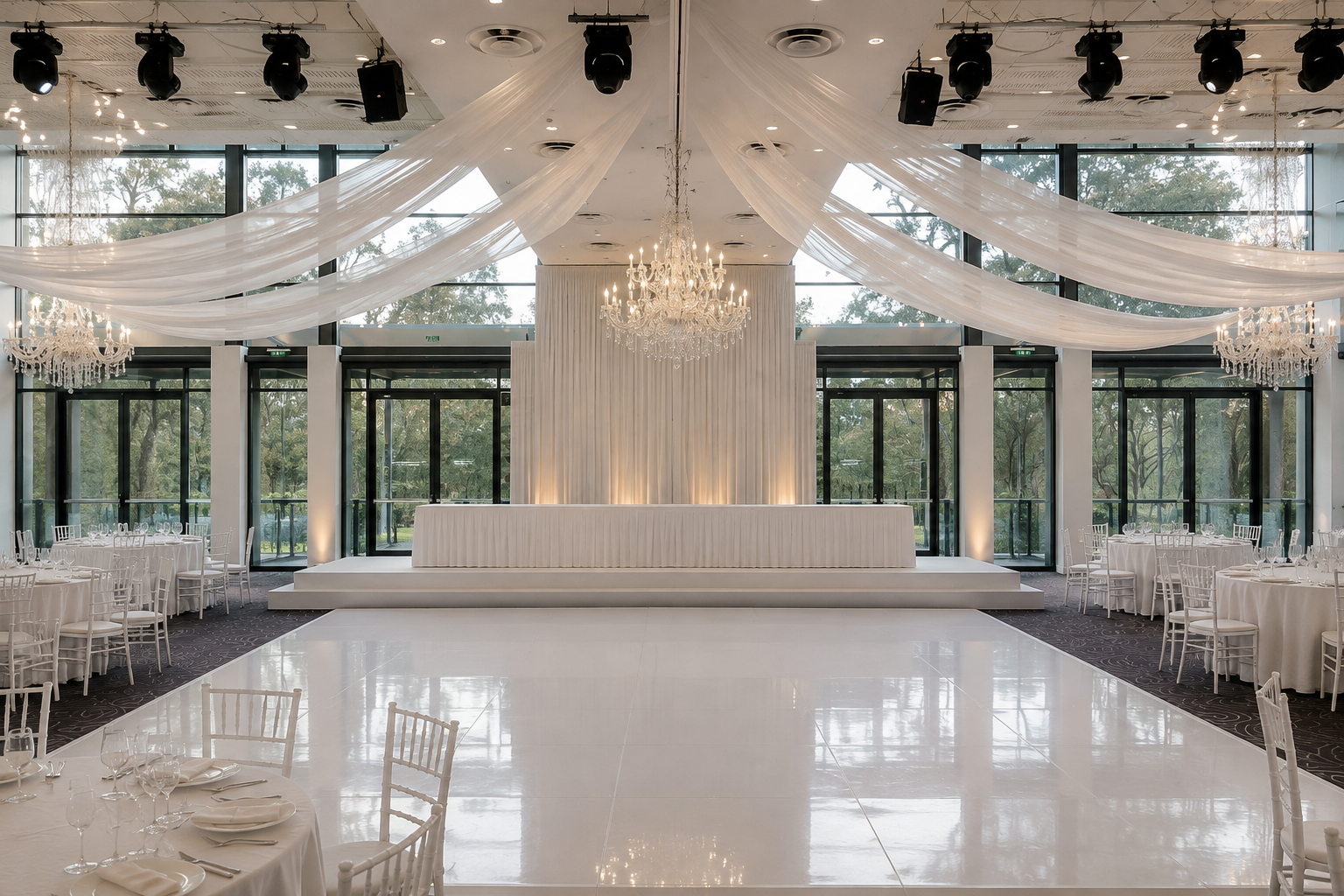 Wedding venue before styling
