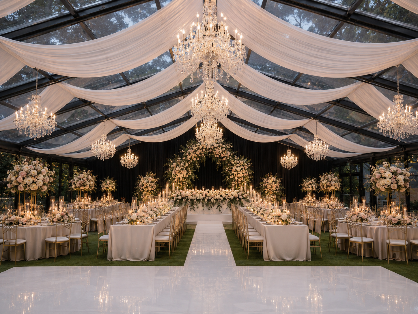Wedding venue after styling